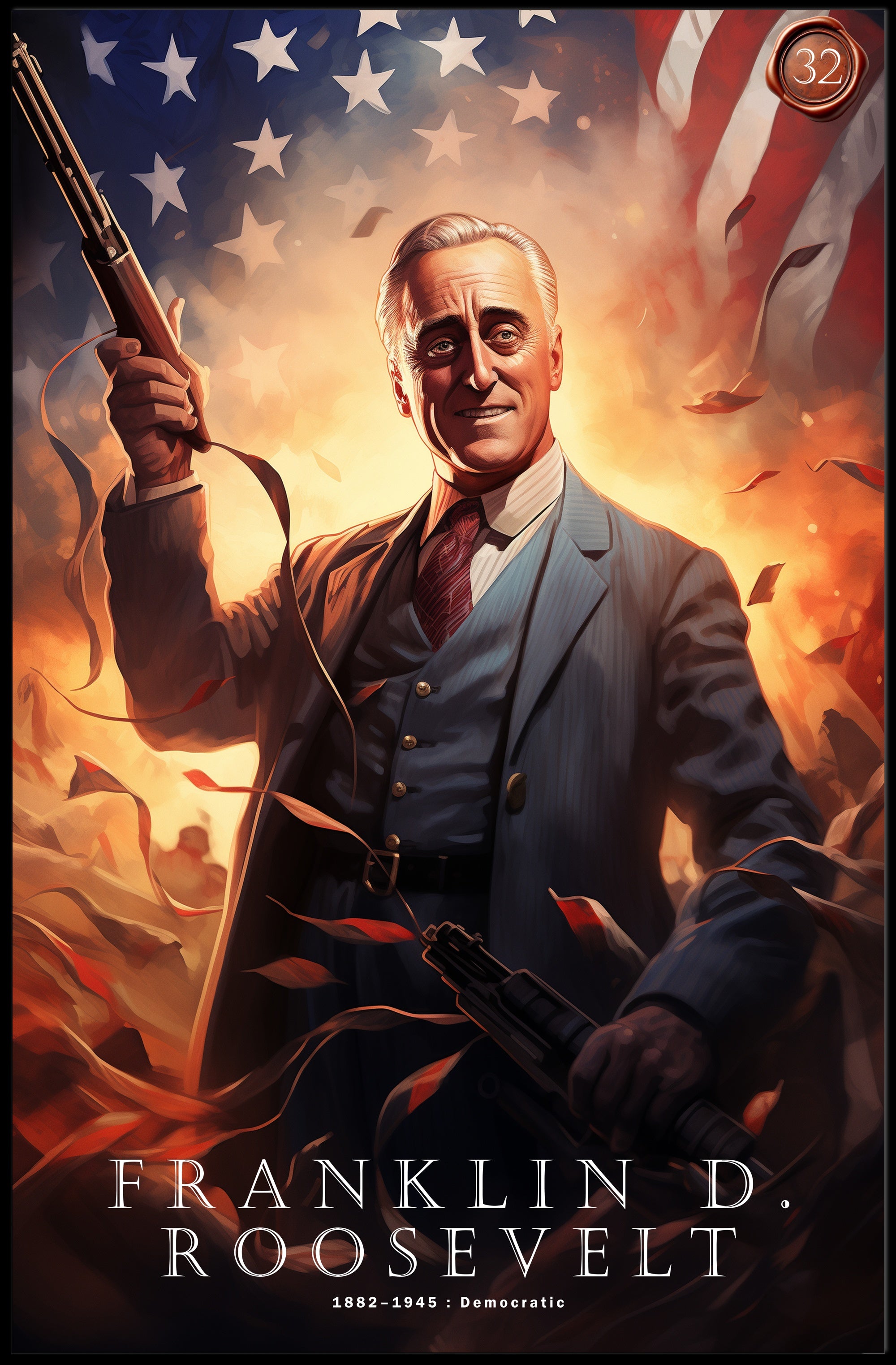 Franklin D. Roosevelt: A Pivotal Leader Poster