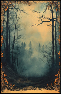 Mysterious Woodland Scene: Atmospheric National Park Poster