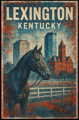 Lexington Equestrian Culture Enthusiast Vintage Poster