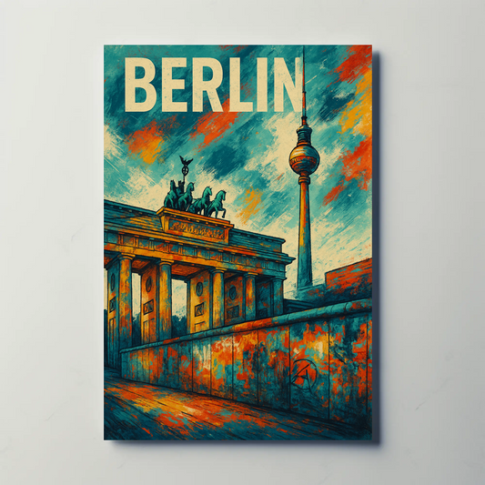 Berlin Landmark Urban Edge Travel Poster
