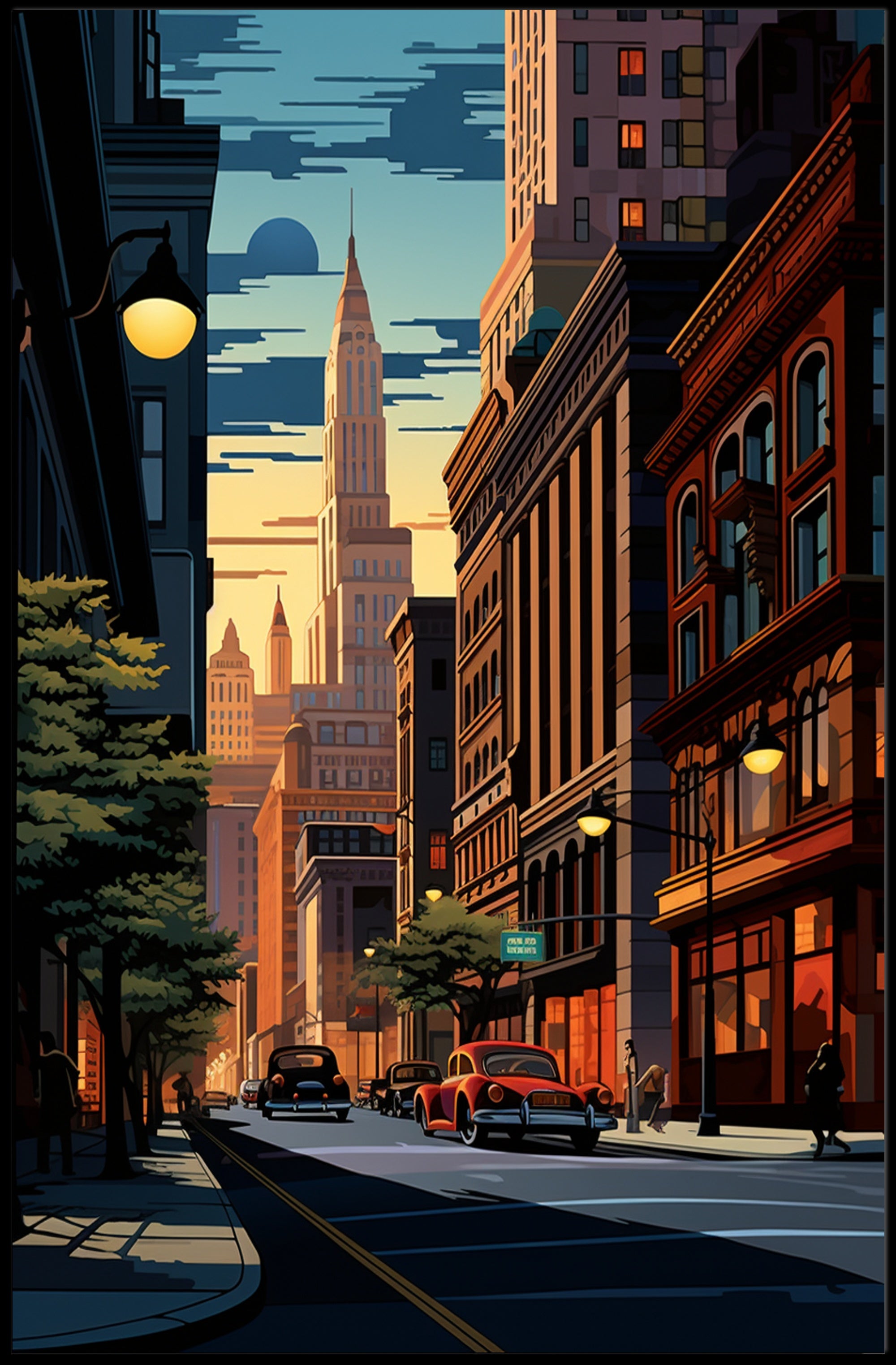 Urban Sunset Poster PosterGoat