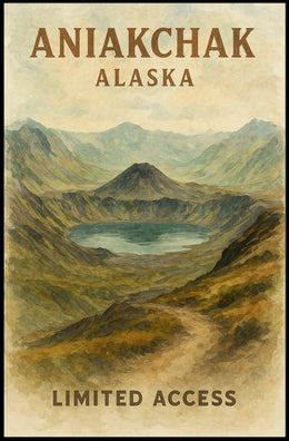 Aniakchak, Alaska Limited Access Poster