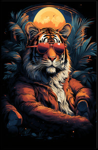Tiger in Sunglasses Pop Culture Poster