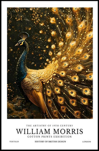 William Morris Peacock Design Cultural or Heritage Poster