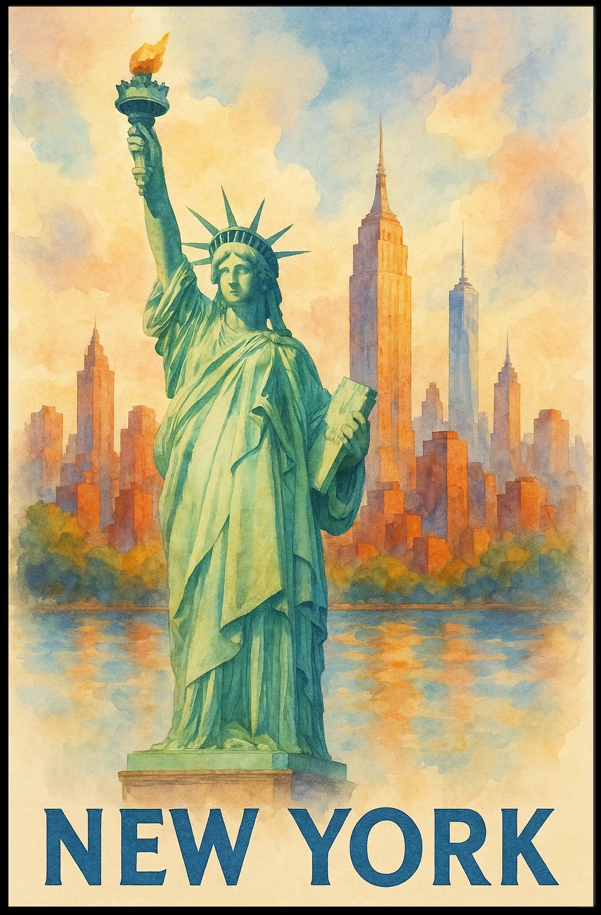 New York Cityscape Poster