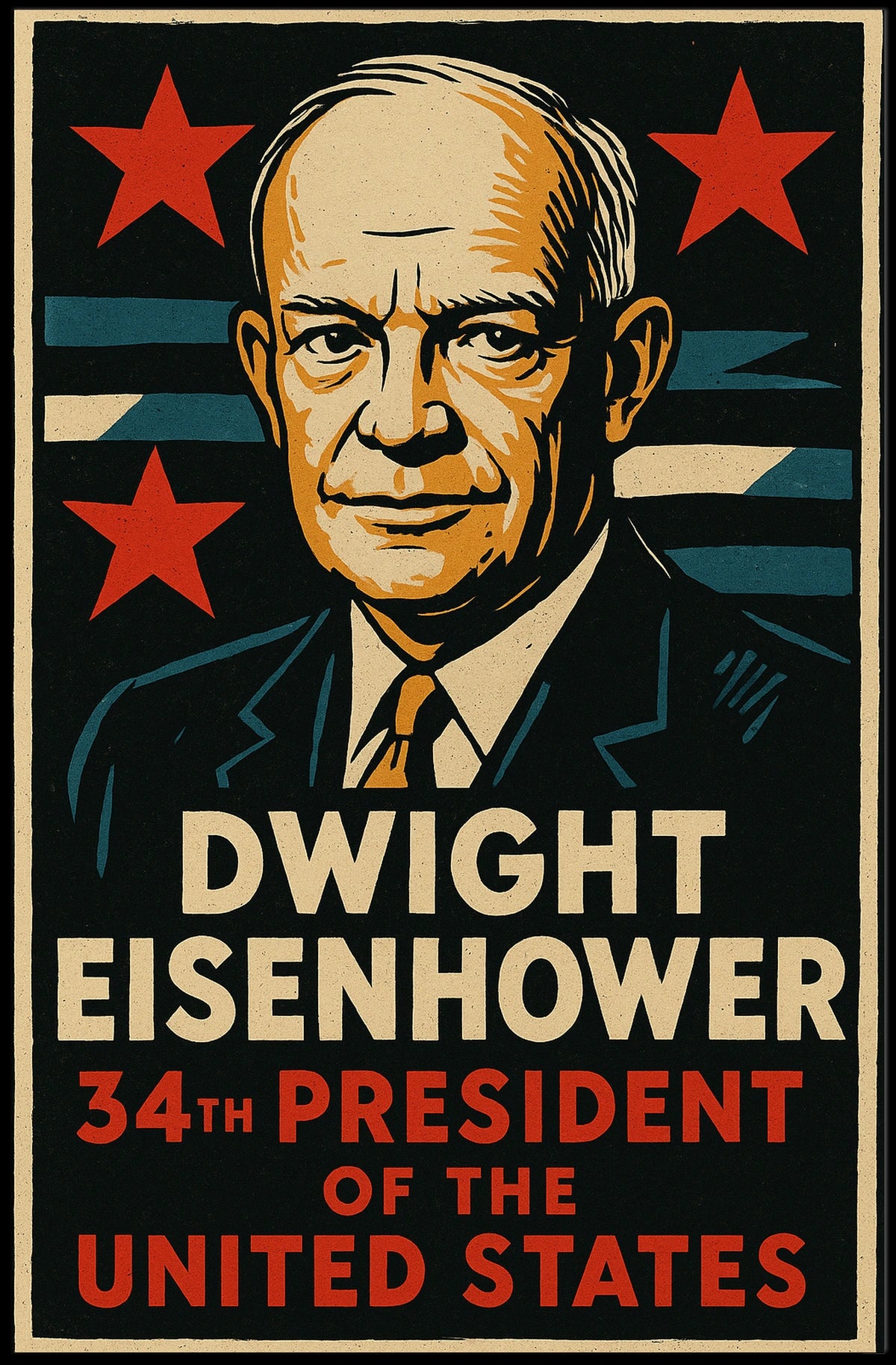 Dwight Eisenhower 34th President Poster
