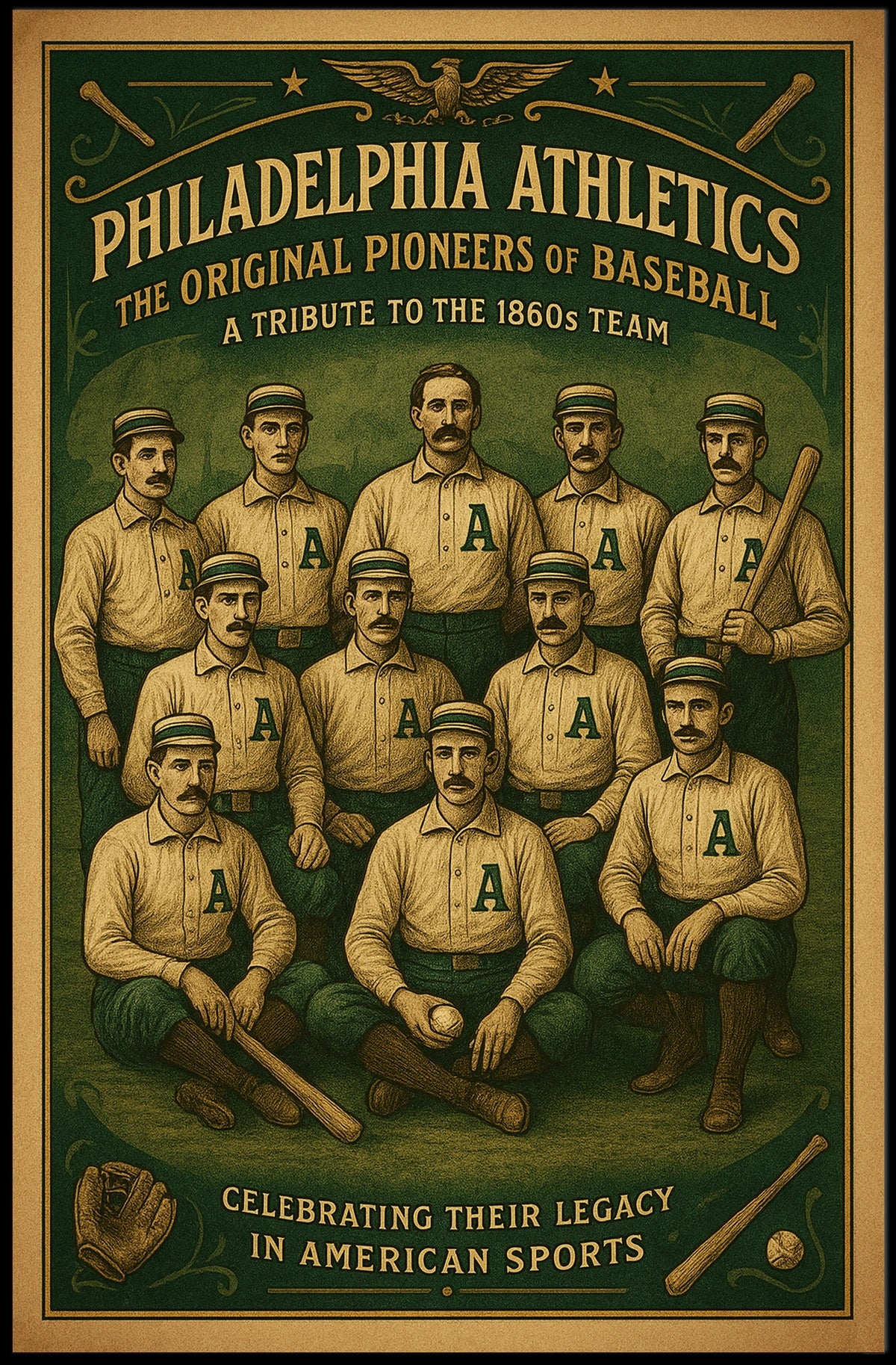 Philadelphia Athletics A Tribute To Poster