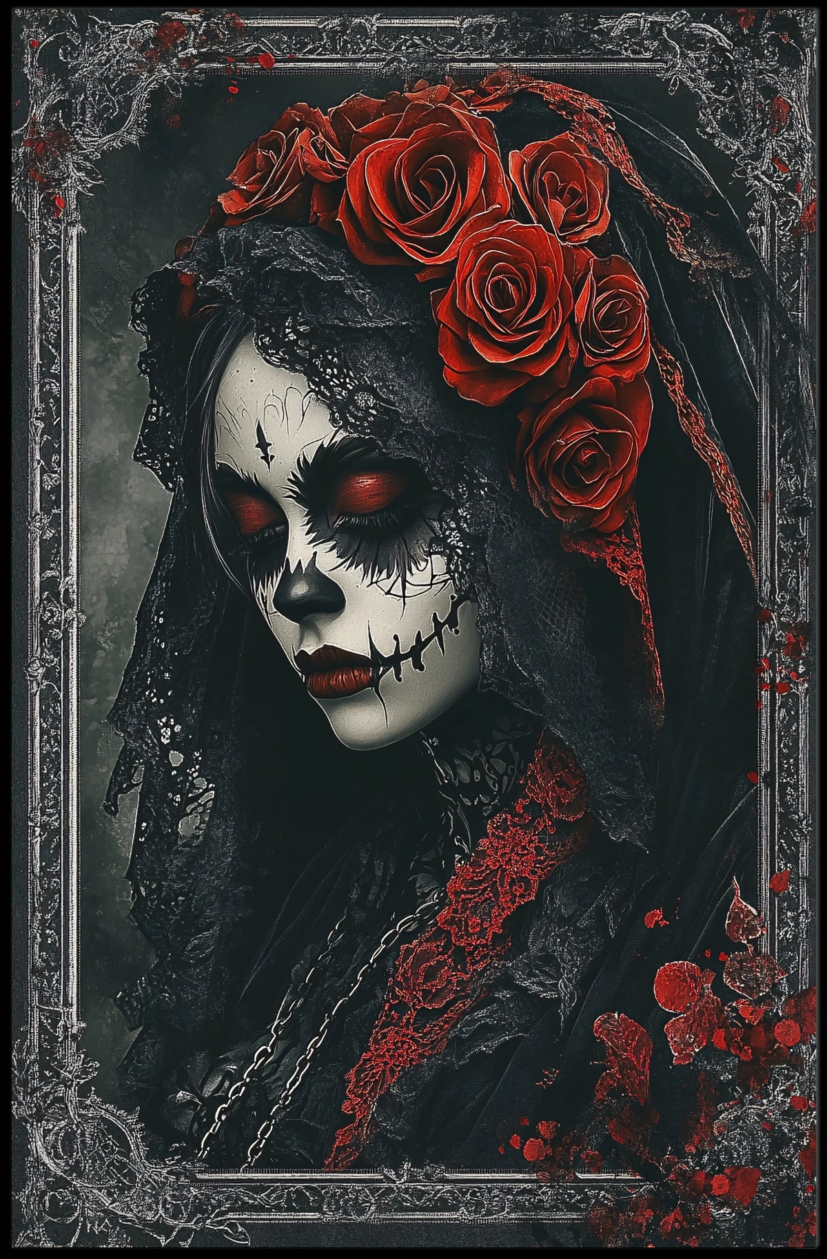 Day of the Dead Skull Design Cultural or Heritage Poster