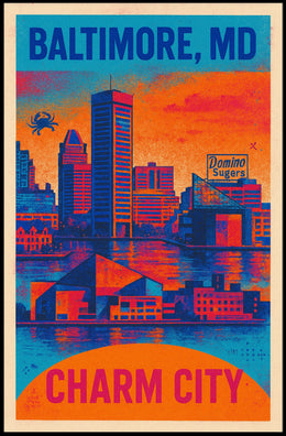 Baltimore, MD Charm City Poster