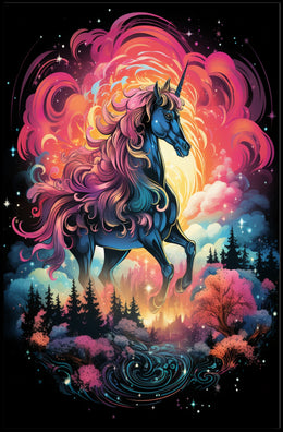 Majestic Unicorn Fantasy Art Poster for Home Decor