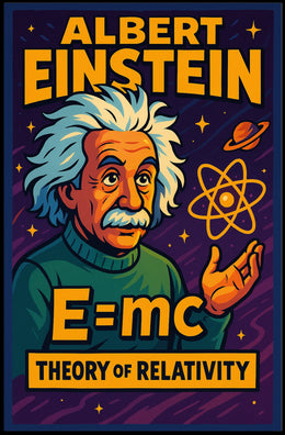 Einstein Relativity Vintage Scientific Academic Poster