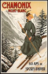 Chamonix Winter Sports Celebration Poster