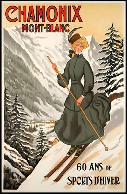 Chamonix Winter Sports Celebration Poster