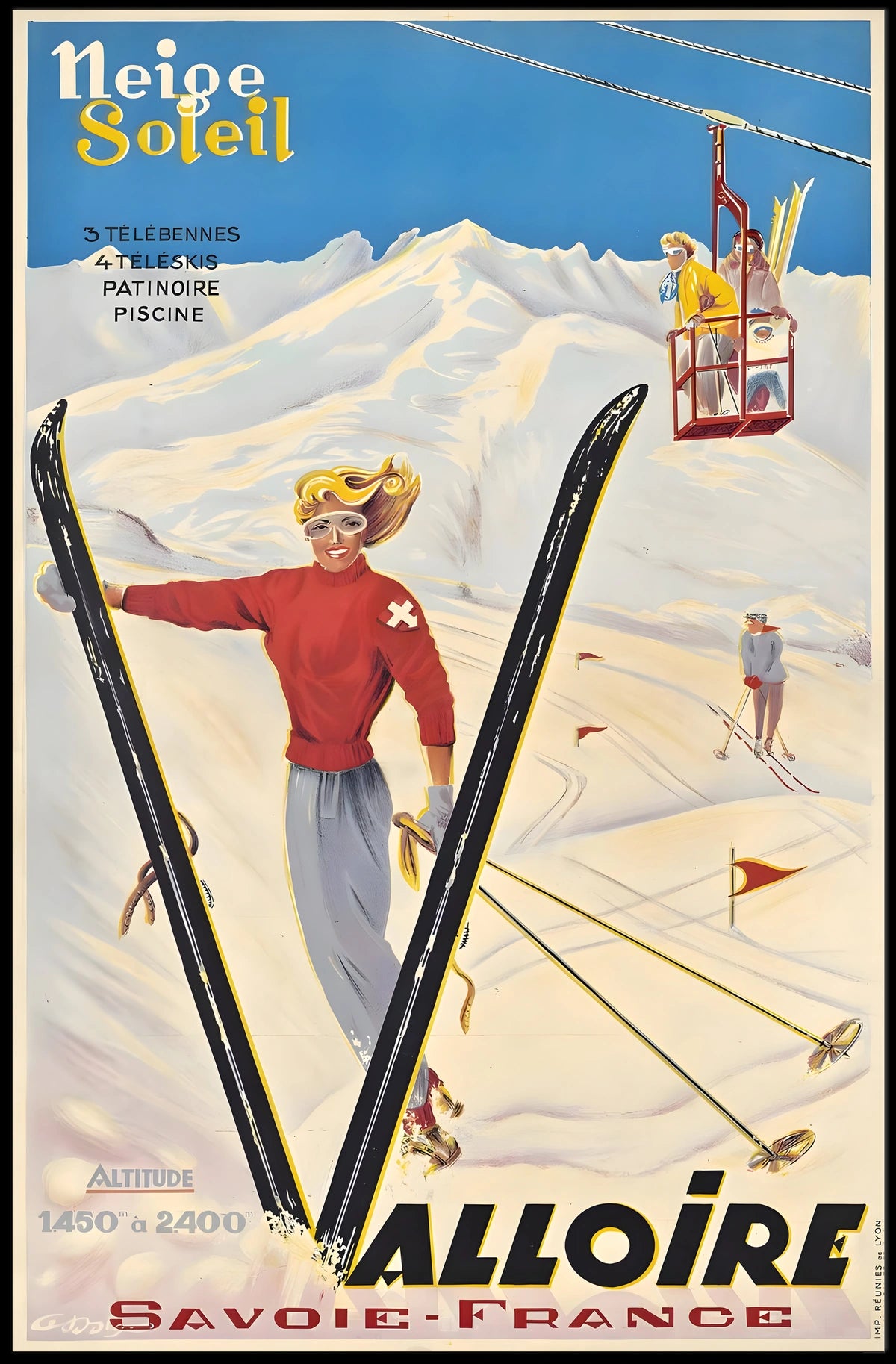 Neige Et Soleil Valloire Ski Resort Poster