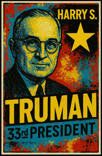 Harry S. Truman 33rd President of the United States Graffiti Pop Art Poster
