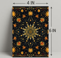 Celestial Starburst Abstract Art Poster