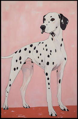 Dalmatian Portrait Poster Modern Minimalist Wall Art