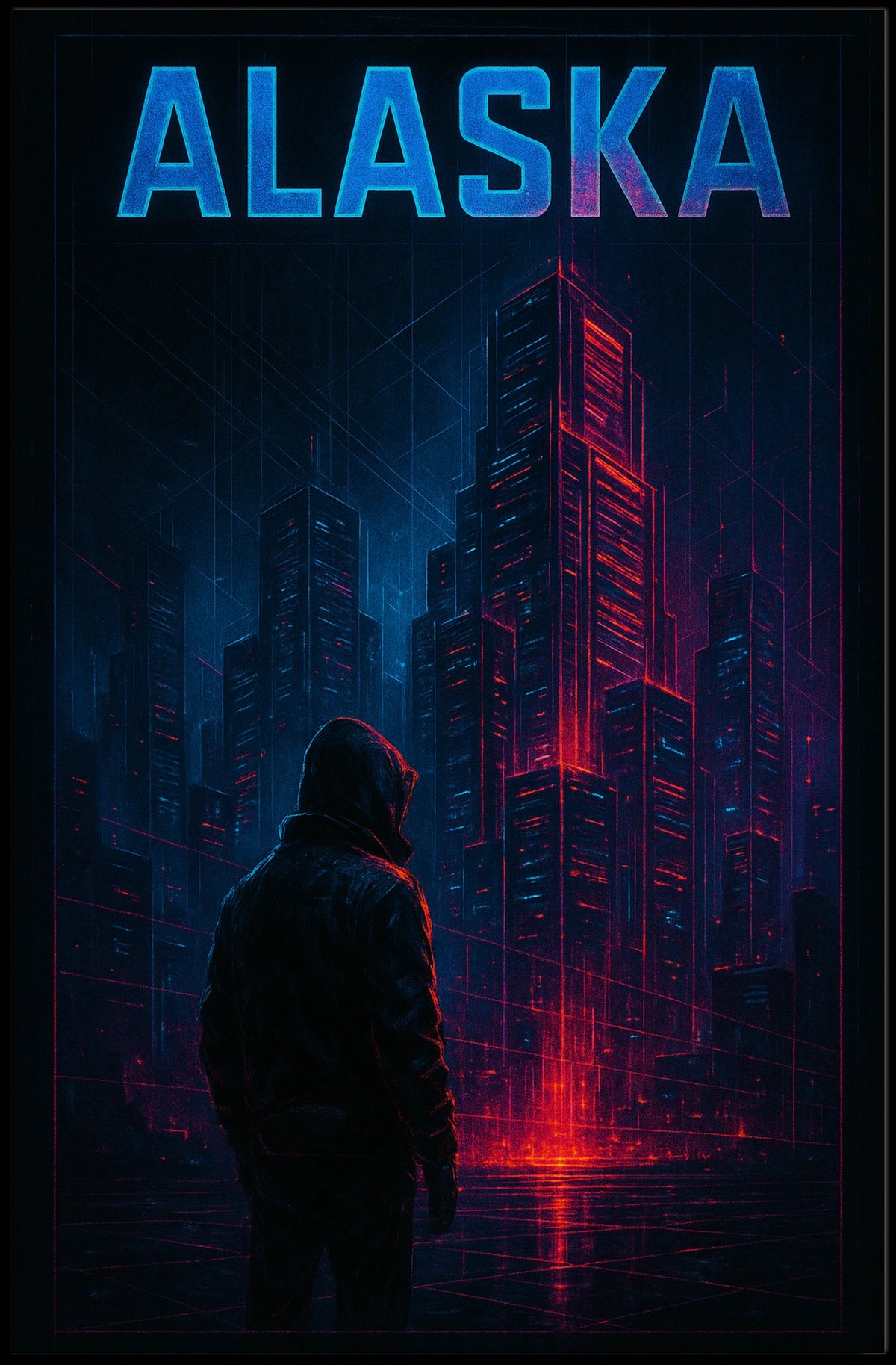 Alaska Futuristic Cityscape Poster