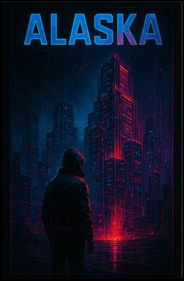 Alaska Futuristic Cityscape Poster