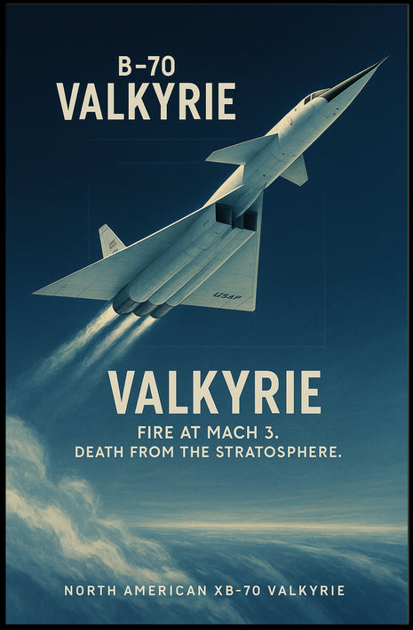 North American XB-70 Valkyrie Cold War Aviation Poster