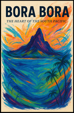 Bora Bora: Heart of the South Pacific Travel Poster PosterGoat