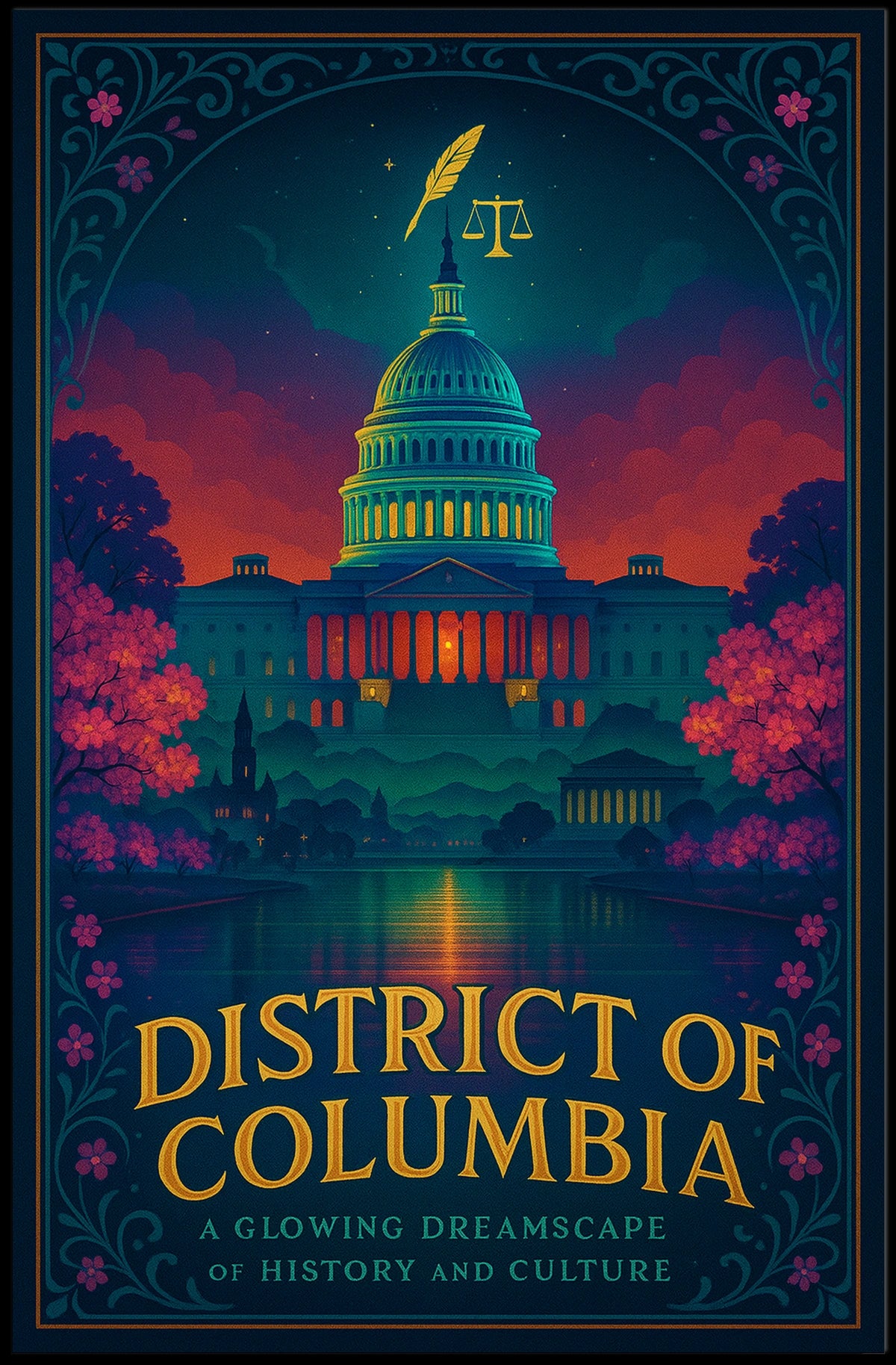 District of Columbia A Glowing Dreamscape Poster