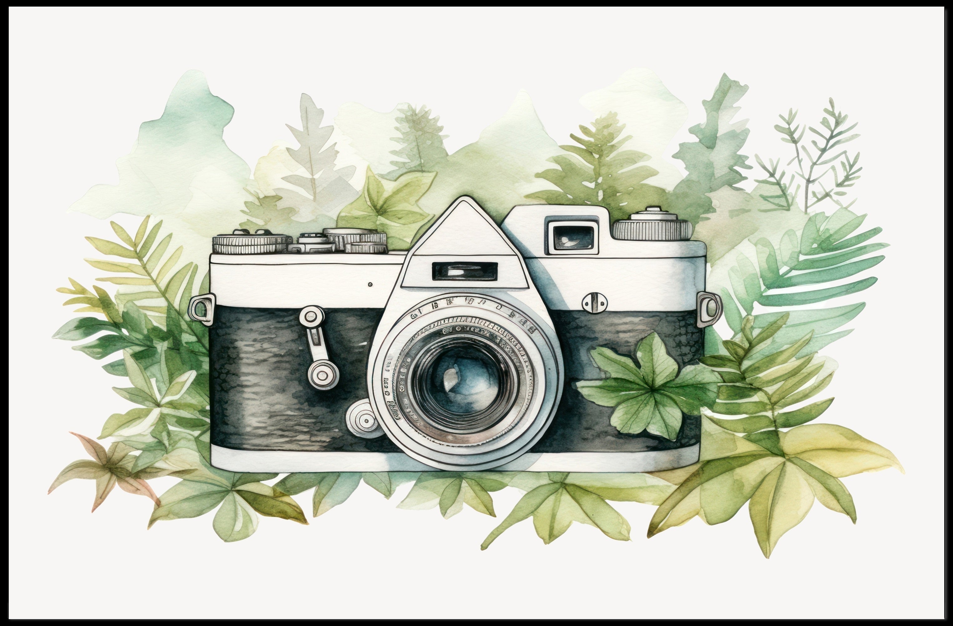 Vintage Camera in Nature Poster