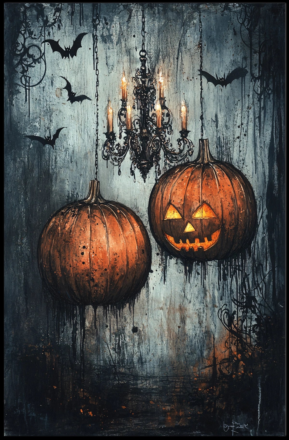 Halloween Night Jack-o'-Lantern Glow Artistic Poster