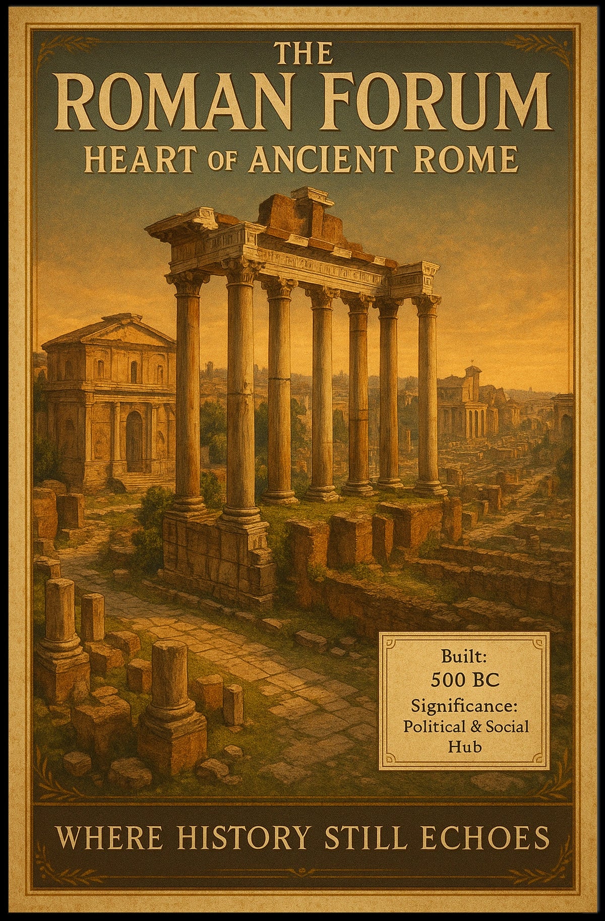 The Roman Forum Heart of Ancient Rome Poster