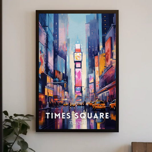 Time Square New York Iconic Poster