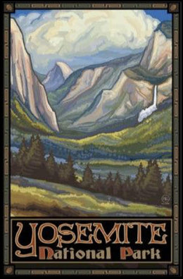 Yosemite National Park Poster Vintage Travel Print