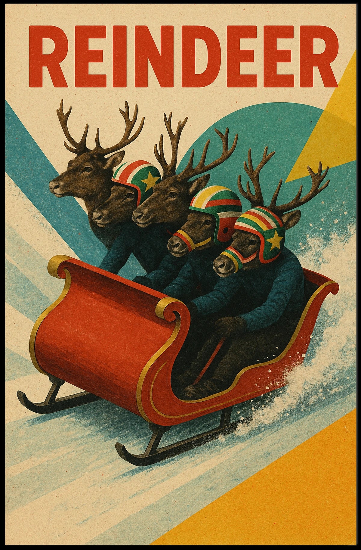 Reindeer Racing Adventure Poster