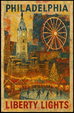 Philadelphia Liberty Lights Poster