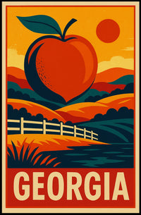Georgia The Peach State Poster