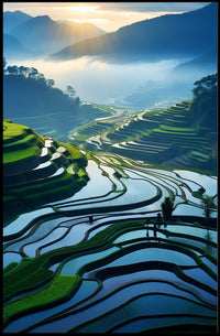 Serene Terraced Landscapes Poster