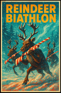 Reindeer Biathlon Poster