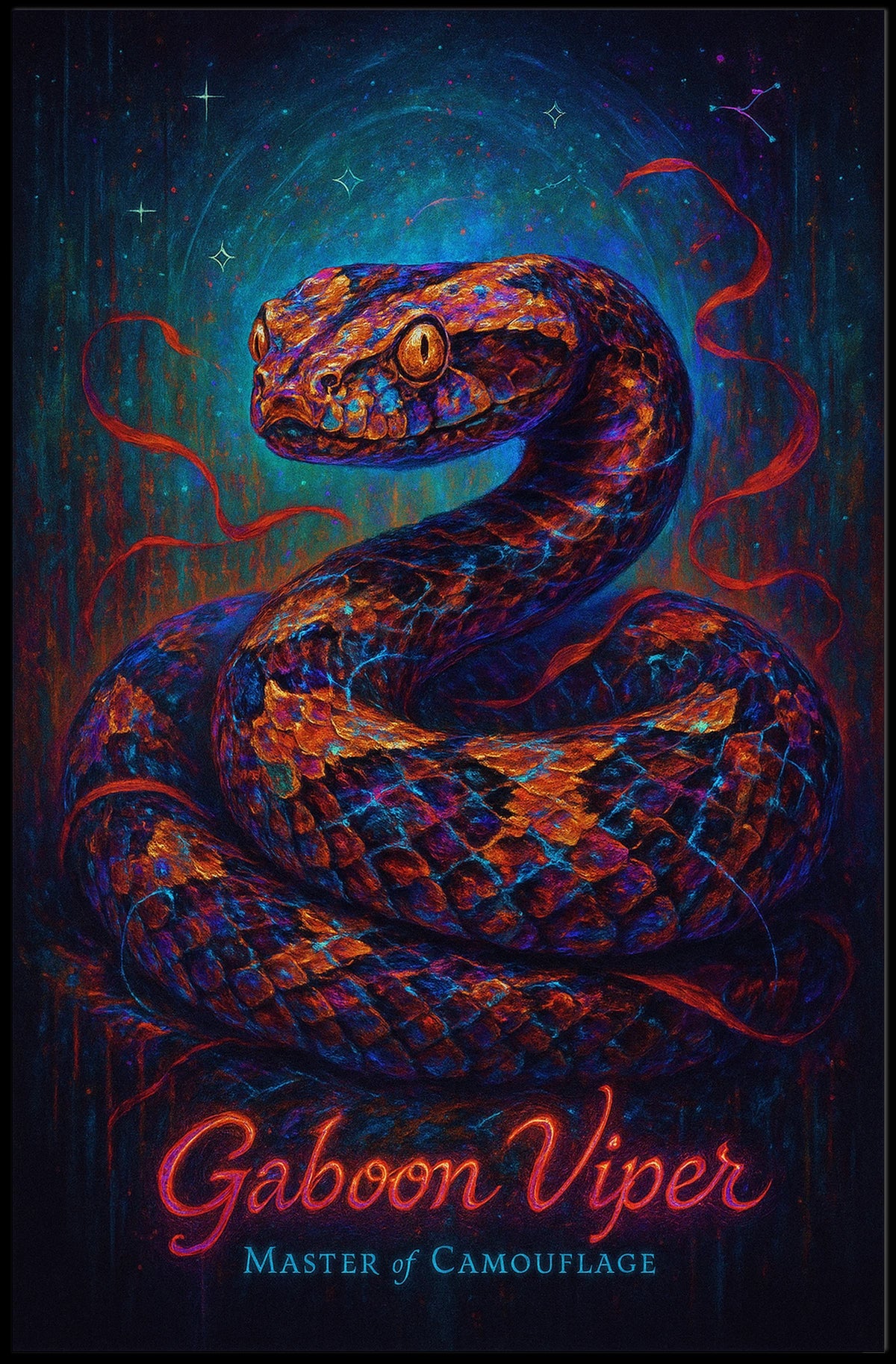 Gaboon Viper Master of Camouflage Poster