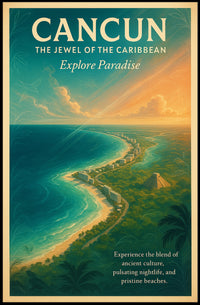 Cancun The Jewel of the Caribbean Poster PosterGoat
