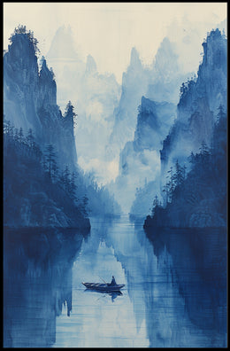 Tranquil Mountain Reflection Art Print Poster for Home Decor PosterGoat