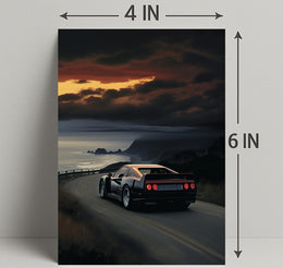 Coastal Drive At Sunset Poster