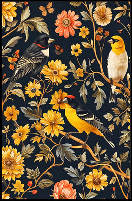Birds and Blooms Harmony Wall Art Print