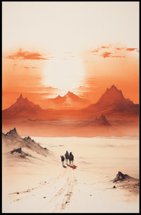 Desert Journey At Sunset Poster