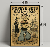 Nautical Cartoon Adventure Retro Art Pop Culture Poster