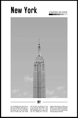 New York Empire State Building Poster Modern Wall Art