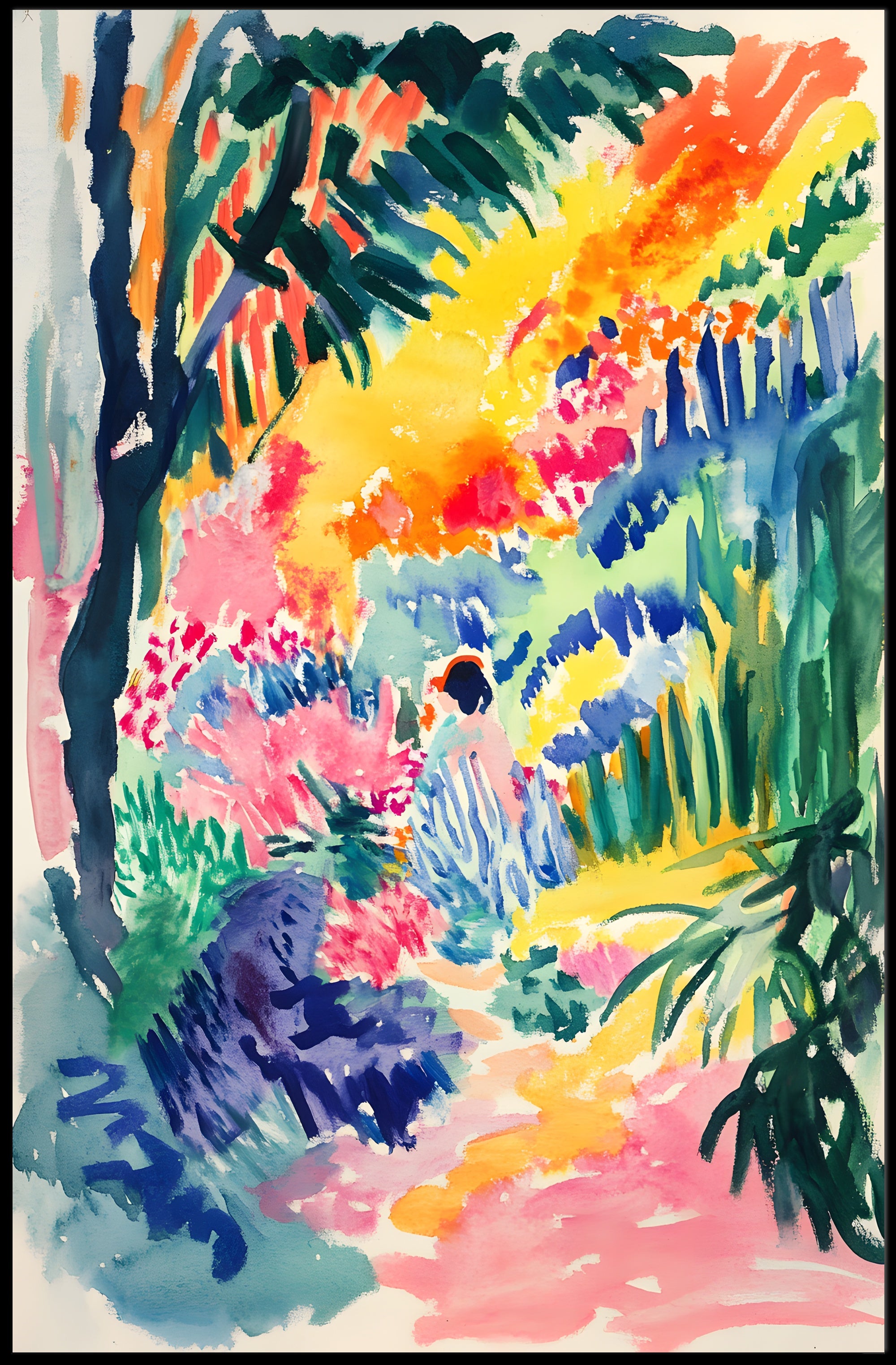 Vibrant Expressionist Landscape Art Poster - Abstract, Artistic, or Pop Culture Poster