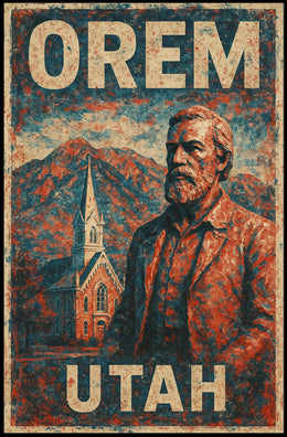 Orem Utah Heritage Vintage Collector Poster