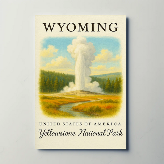Wyoming Yellowstone National Park United States Travel Poster
