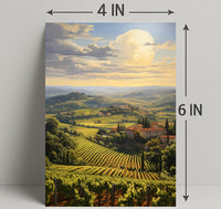 Tuscan Vineyard Landscape Poster