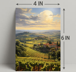 Tuscan Vineyard Landscape Poster