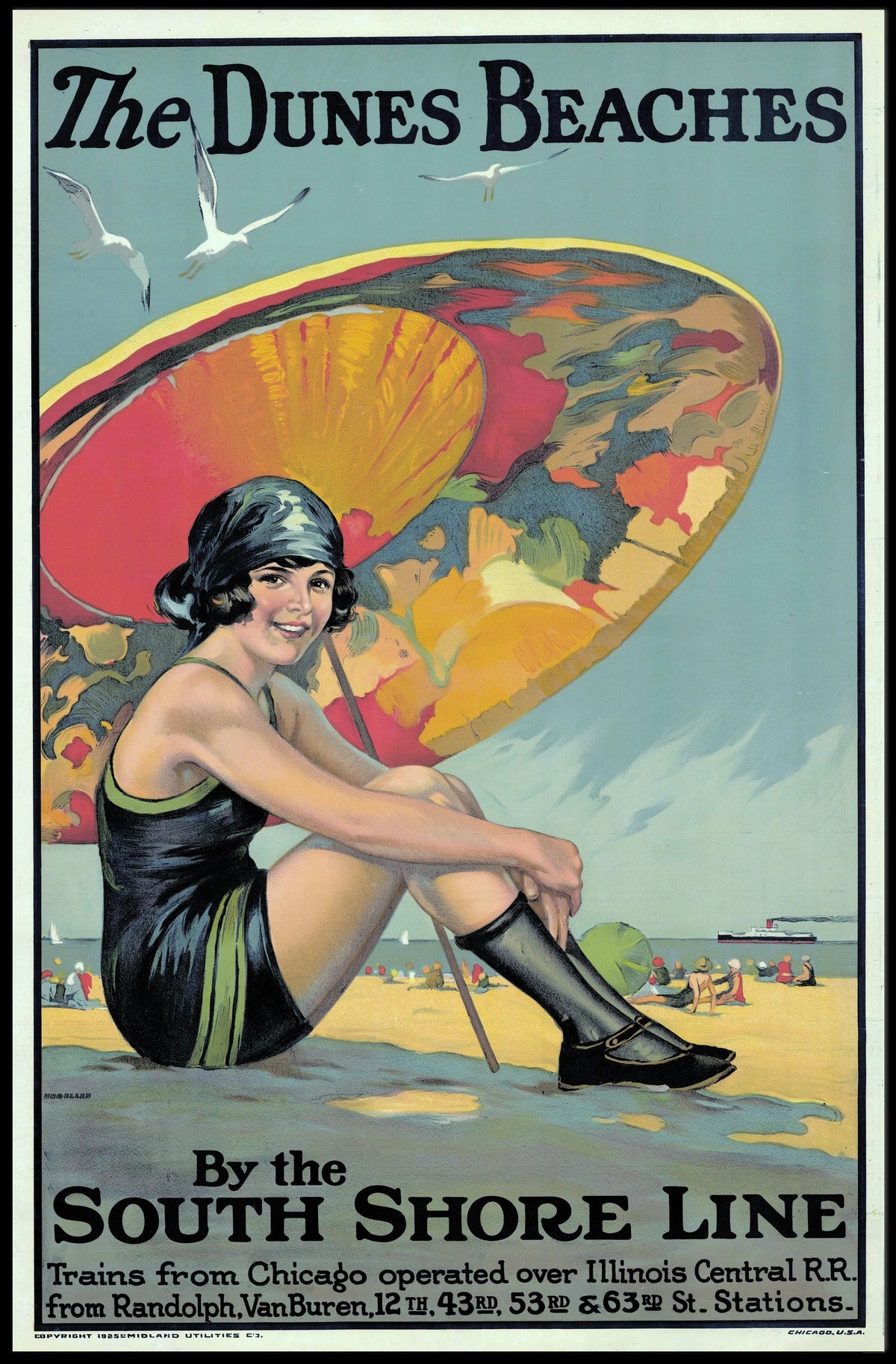 The Dunes Beaches South Shore Line Poster